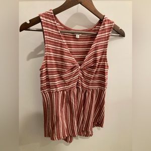 Lucky brand pink striped tanktop
